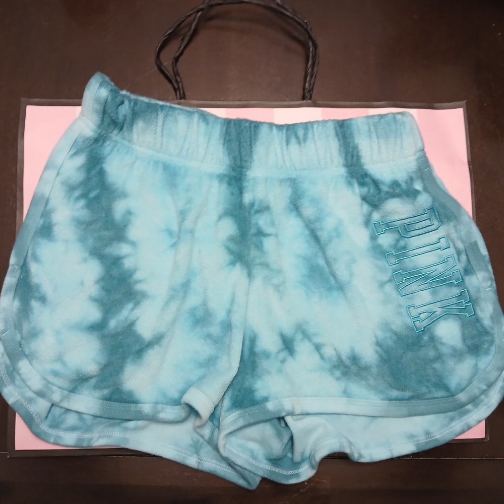 VS PINK TIE DYE TERRY SHORTS